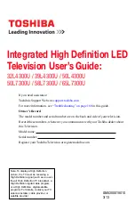 Toshiba 50L7300U User Manual preview