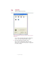 Предварительный просмотр 74 страницы Toshiba 5105-S501 - Satellite - Pentium 4-M 1.7 GHz User Manual