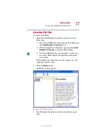 Предварительный просмотр 77 страницы Toshiba 5105-S501 - Satellite - Pentium 4-M 1.7 GHz User Manual