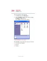 Предварительный просмотр 204 страницы Toshiba 5105-S501 - Satellite - Pentium 4-M 1.7 GHz User Manual