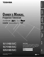 Toshiba 51H85C Owner'S Manual предпросмотр