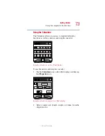 Preview for 73 page of Toshiba 5205-S119 User Manual