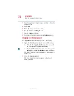 Preview for 74 page of Toshiba 5205-S119 User Manual