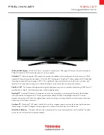 Toshiba 52HL167 - 52" LCD TV Specification предпросмотр