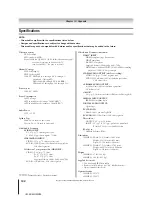 Предварительный просмотр 132 страницы Toshiba 52HMX95 - 52" Rear Projection TV Owner'S Manual