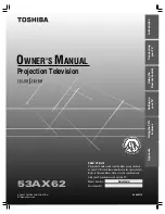 Предварительный просмотр 1 страницы Toshiba 53AX62 Owner'S Manual