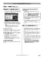 Preview for 105 page of Toshiba 56MX195 - 56" Rear Projection TV Owner'S Manual