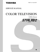 Предварительный просмотр 1 страницы Toshiba 57HLX82 Service Manual