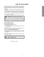 Предварительный просмотр 11 страницы Toshiba 57HLX82 Service Manual