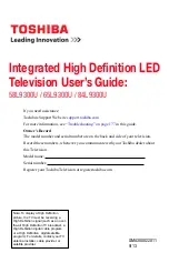 Toshiba 58L9300U User Manual preview