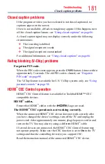 Preview for 181 page of Toshiba 58L9300U User Manual