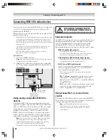 Предварительный просмотр 22 страницы Toshiba 62HM15A - 62" Rear Projection TV Owner'S Manual