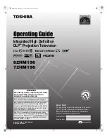 Toshiba 62HM196 User Manual предпросмотр