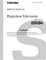 Preview for 1 page of Toshiba 65H84 Service Manual