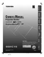 Preview for 1 page of Toshiba 65HC15 Owner'S Manual