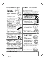 Preview for 3 page of Toshiba 65HC15 Owner'S Manual