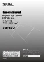 Toshiba 65HT2U Owner'S Manual предпросмотр