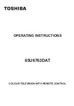 Preview for 1 page of Toshiba 65U6763DAT Operating Instructions Manual