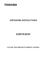 Preview for 1 page of Toshiba 65X9763DAT Operating Instructions Manual