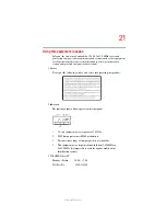 Preview for 21 page of Toshiba A10 S129 - Satellite - Celeron 2.4 GHz User Manual