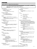 Preview for 1 page of Toshiba A100-ST1041 Specifications