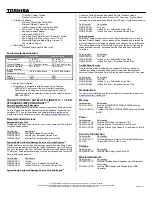 Preview for 2 page of Toshiba A100-ST1041 Specifications