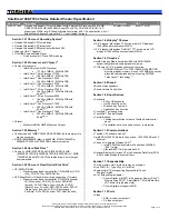 Toshiba A100-ST1042 Specifications preview