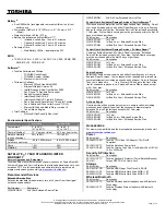 Preview for 2 page of Toshiba A105-S101 Specifications