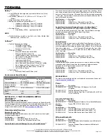 Preview for 2 page of Toshiba A105-S1013 Specifications