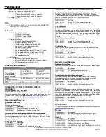 Preview for 2 page of Toshiba A105-S2061 Specifications