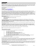 Preview for 3 page of Toshiba A105-S2236 Specifications