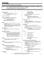 Toshiba A105-S4024 Specifications preview