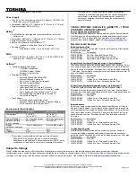 Preview for 2 page of Toshiba A105-S4024 Specifications