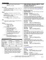 Preview for 2 page of Toshiba A105-S4054 Specifications