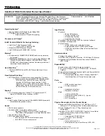 Toshiba A105-S4104 - Satellite - Core Duo 1.83 GHz Specifications preview