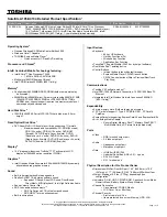 Toshiba A105-S4134 - Satellite - Core Duo 1.83 GHz Specifications preview