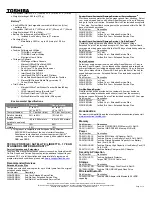 Preview for 2 page of Toshiba A105-S4244 - Satellite - Core Duo 1.66 GHz Specifications