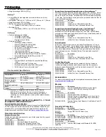 Preview for 2 page of Toshiba A105-S4324 Specifications