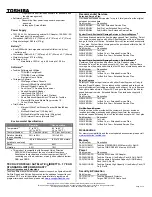 Preview for 2 page of Toshiba A105-S4344 Product Specification