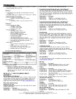 Preview for 2 page of Toshiba A105-S4374 Specifications