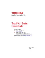 Предварительный просмотр 1 страницы Toshiba A11-EV1 User Manual