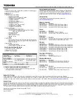 Preview for 2 page of Toshiba A11-S3540 Specifications