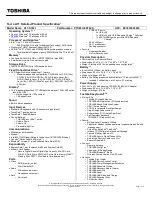 Preview for 1 page of Toshiba A11-S3541 Specifications