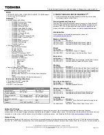 Preview for 2 page of Toshiba A11-S3541 Specifications