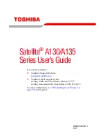 Preview for 1 page of Toshiba A130-ST1311 User Manual