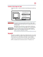 Preview for 23 page of Toshiba A130-ST1311 User Manual