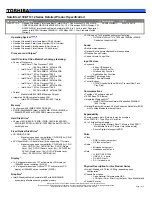 Toshiba A130-ST1312 Specifications preview