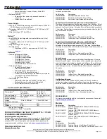 Preview for 2 page of Toshiba A130-ST1312 Specifications