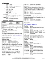 Preview for 2 page of Toshiba A135-S2276 Specifications