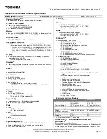 Preview for 1 page of Toshiba A135-S2426 - Satellite - Celeron M 1.73 GHz Specifications